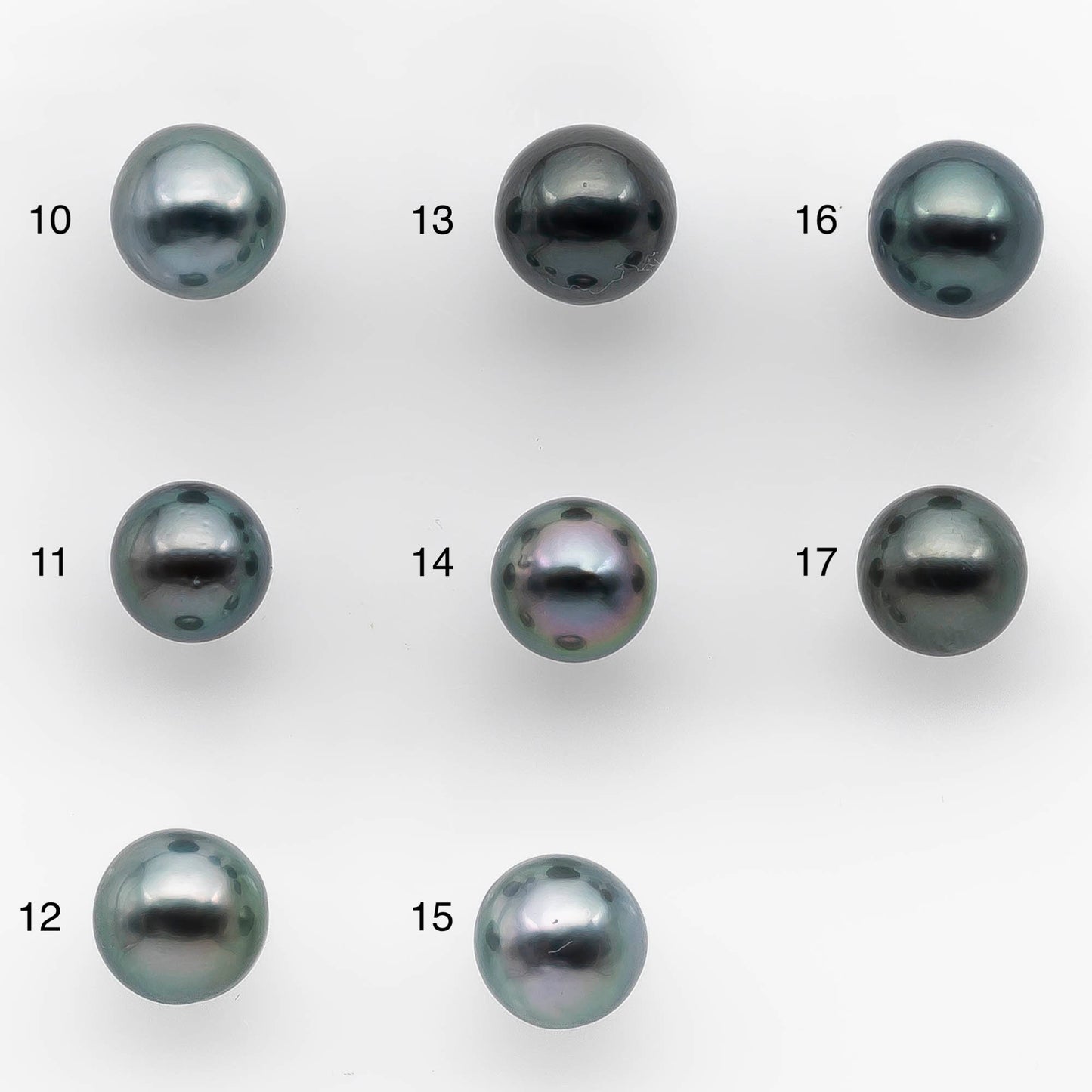 8-9mm Tahitian Pearl Single Piece Near Round in Natural Color and High Luster with Minor Blemishes, Loose Undrilled, SKU # 2119TH