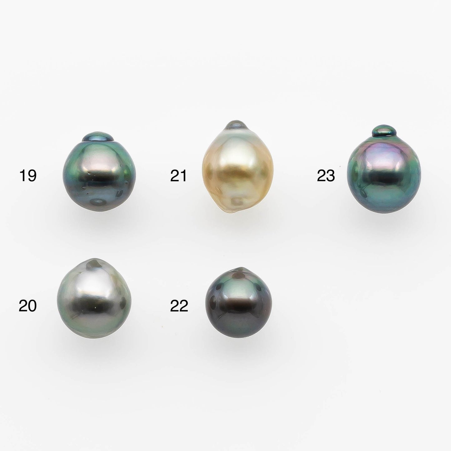 9-10mm Colorful Tahitian Pearl Single Piece Drop in Natural Color and High Luster, Loose Undrilled, SKU #2124TH