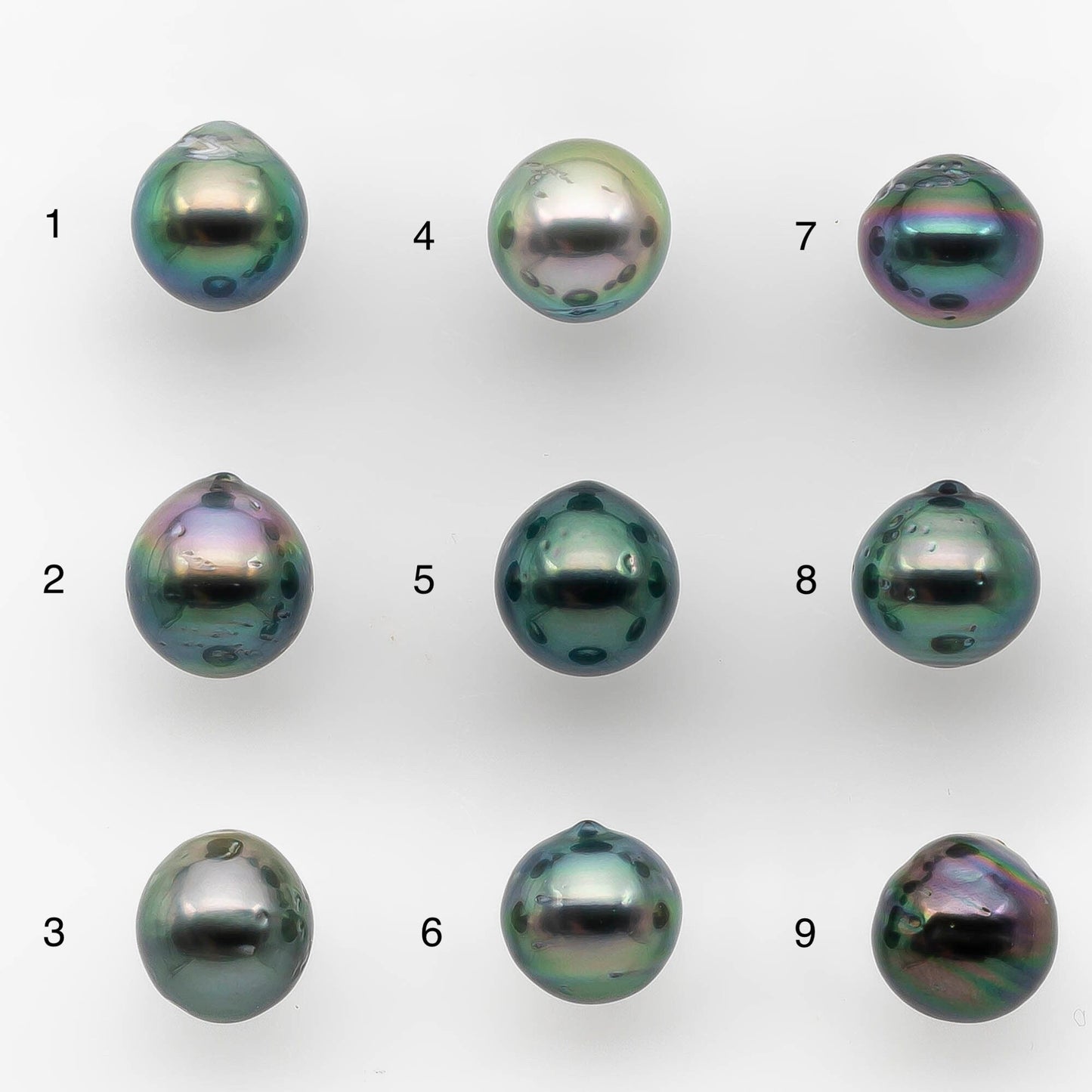 9-10mm Tahitian Pearl Drop with High Luster and Natural Color with Minor Blemishes, Loose Single Piece Undrilled, SKU # 2126TH