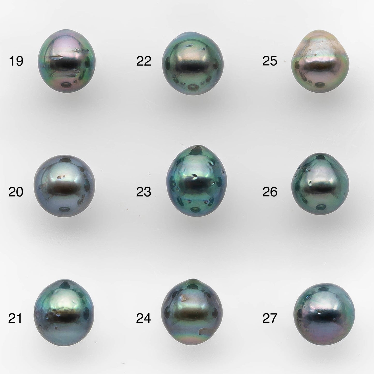 8-9mm Tahitian Pearl Drop with High Luster and Natural Color with Minor Blemishes, Loose Single Piece Undrilled, SKU # 2127TH