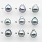 9-10mm High Quality Tahitian Pearl in Silver Blue or Gray Natural Color and Very Nice Luster, Single Piece Loose Undrilled, SKU # 2073TH