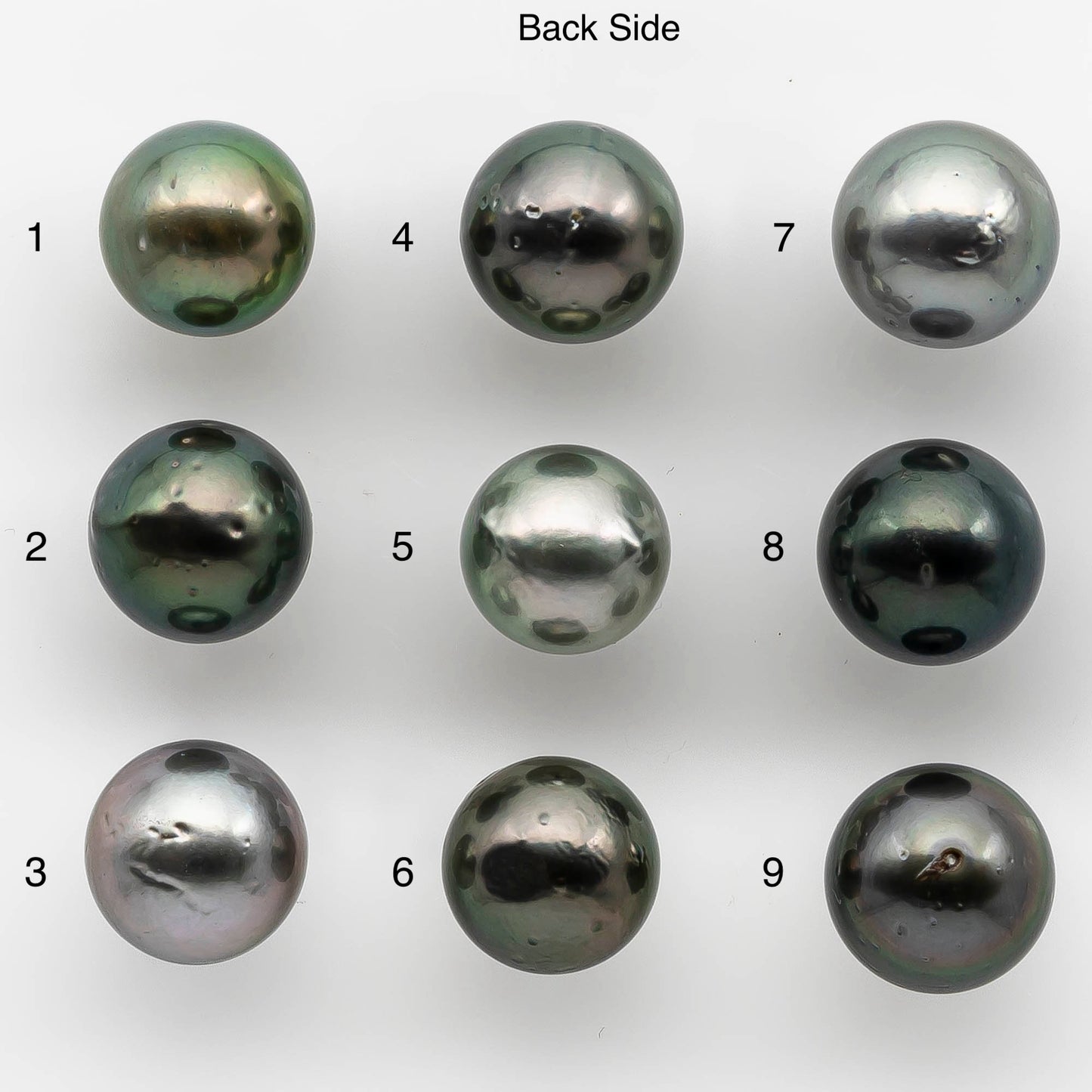 11-12mm Round Tahitian Pearl Single Piece in Natural Color and High Luster with Minor Blemishes, Loose Undrilled, SKU # 2147TH