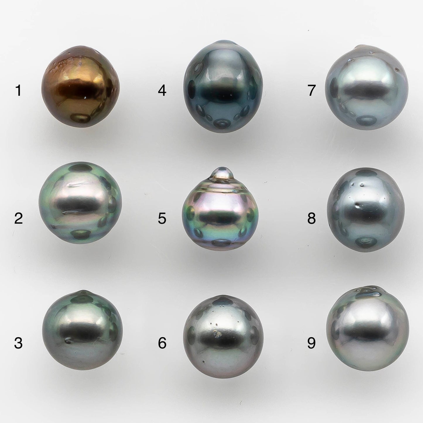 10-11mm Tahitian Pearl Drop with High Luster and Natural Color with Minor Blemishes, Loose Single Piece Undrilled, SKU # 2155TH