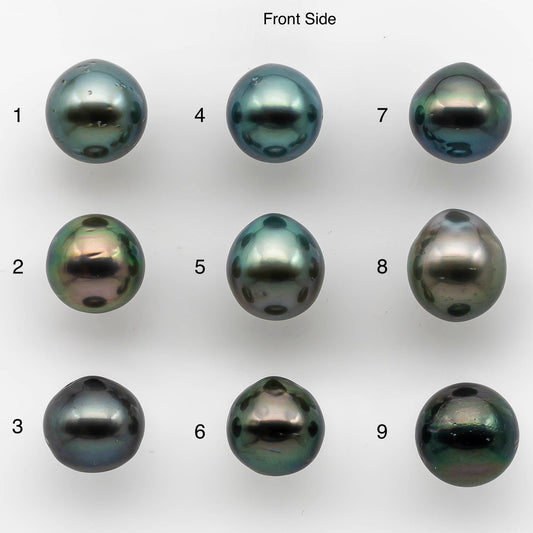 10-11mm Tahitian Pearl Undrilled Loose Single Piece in High Luster and Natural Color with Blemishes, SKU # 2148TH