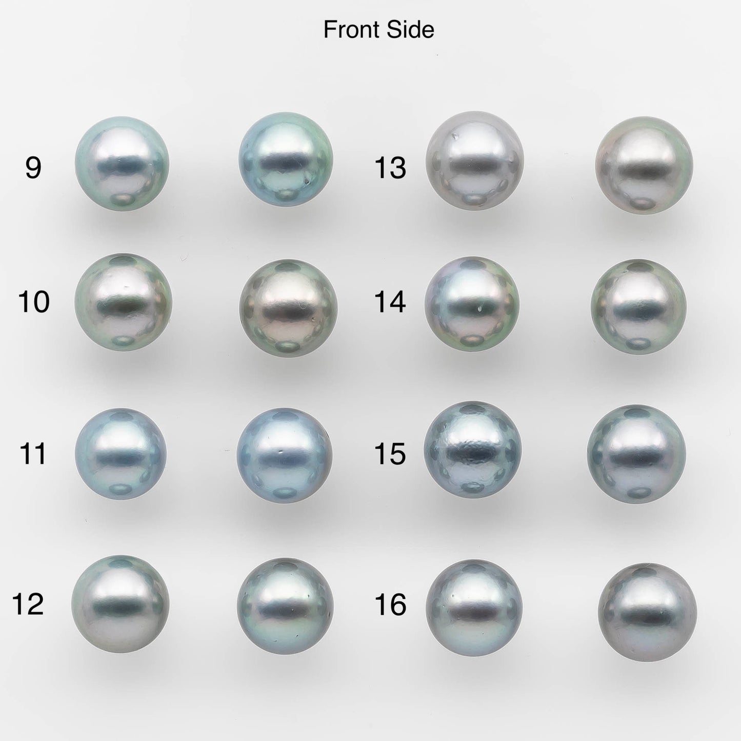 10-11mm Matching Pair Tahitian Pearl in Natural Color with High Luster and Blemish, Undrilled for Making Earring or Pendant, SKU # 2094TH