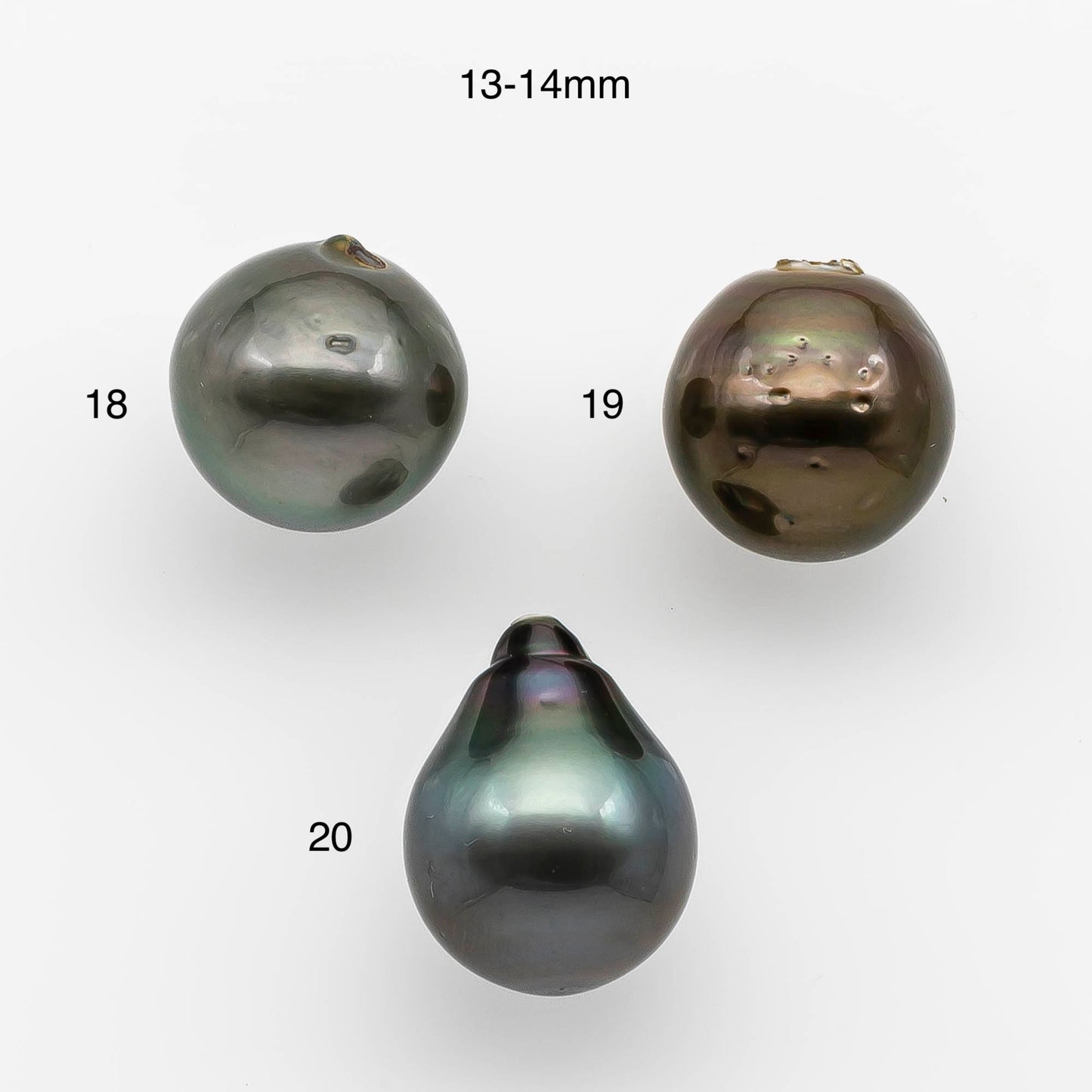 11-16mm Tahitian Pearl with High Luster and Natural Color with Minor Blemishes, Loose Single Piece Undrilled, SKU # 2159TH