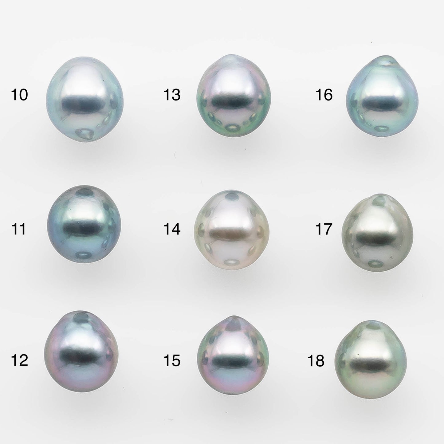 8-9mm High Quality Tahitian Pearl in Silver Blue or Gray Natural Color and Very Nice Luster, Single Piece Loose Undrilled, SKU # 2106TH