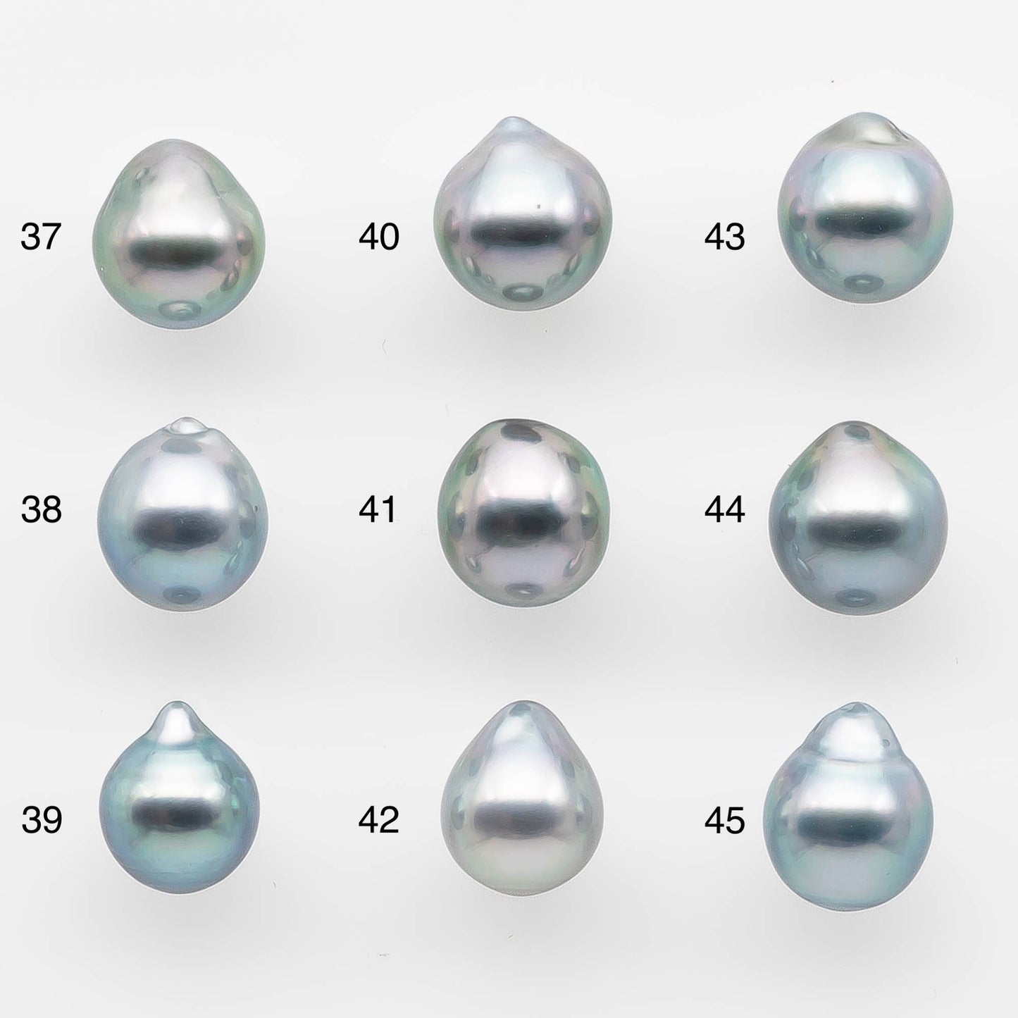 8-9mm High Quality Tahitian Pearl in Silver Blue or Gray Natural Color and Very Nice Luster, Single Piece Loose Undrilled, SKU # 2106TH