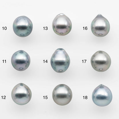 8-9mm High Quality Tahitian Pearl in Silver Blue or Gray Natural Color and Very Nice Luster, Single Piece Loose Undrilled, SKU # 2107TH