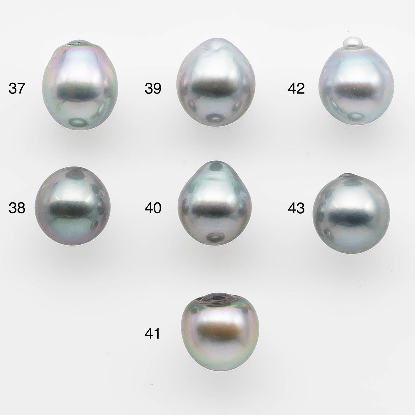 9-10mm High Quality Tahitian Pearl in Silver Blue or Gray Natural Color and Very Nice Luster, Single Piece Loose Undrilled, SKU # 2115TH