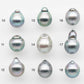 9-10mm Tahitian Pearl Drop with High Luster and Natural Color in Silver Blue, Loose Single Piece Undrilled, SKU # 2116TH