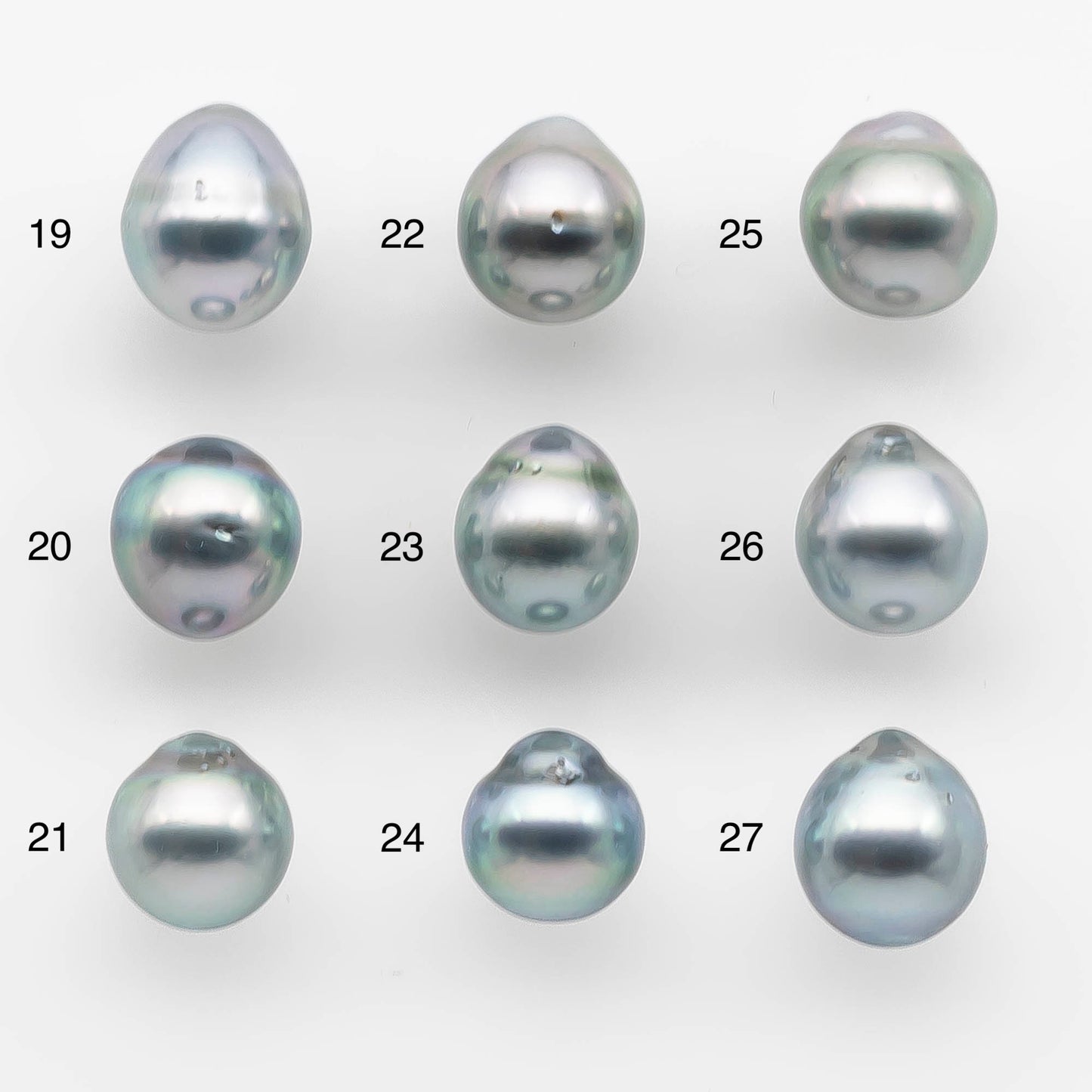 9-10mm Tahitian Pearl Drop with High Luster and Natural Color in Silver Blue with Minor Blemishe, Loose Single Piece Undrilled, SKU # 2118TH