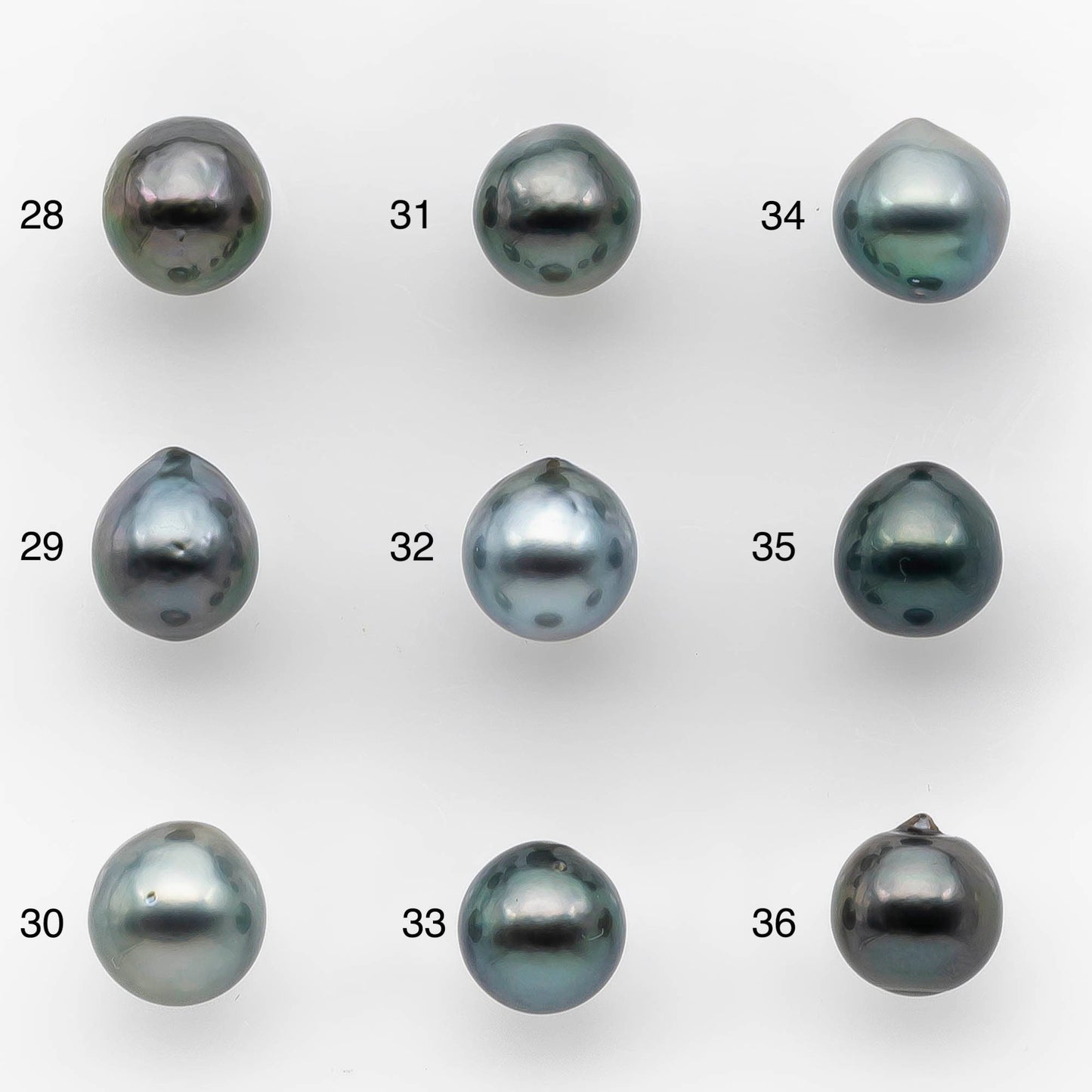 8-9mm Tahitian Pearl Drop with High Luster and Natural Color with Minor Blemishes, Loose Single Piece Undrilled, SKU # 2120TH