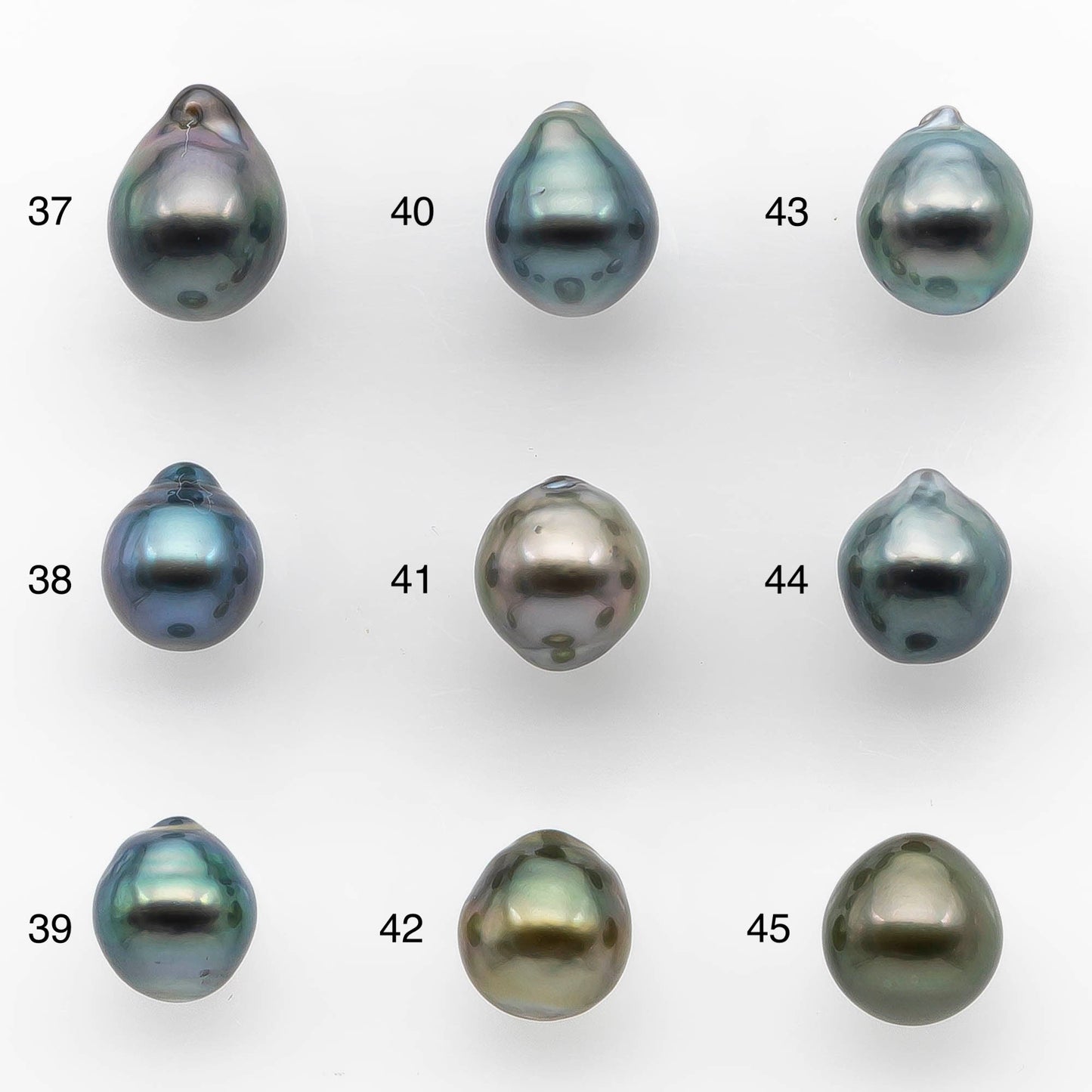 8-9mm Tahitian Pearl Drop with High Luster and Natural Color with Minor Blemishes, Loose Single Piece Undrilled, SKU # 2120TH