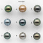 9-10mm Colorful Tahitian Pearl Single Piece Near Round in Natural Color and High Luster with Minor Blemishes, Loose Undrilled, SKU # 2123TH