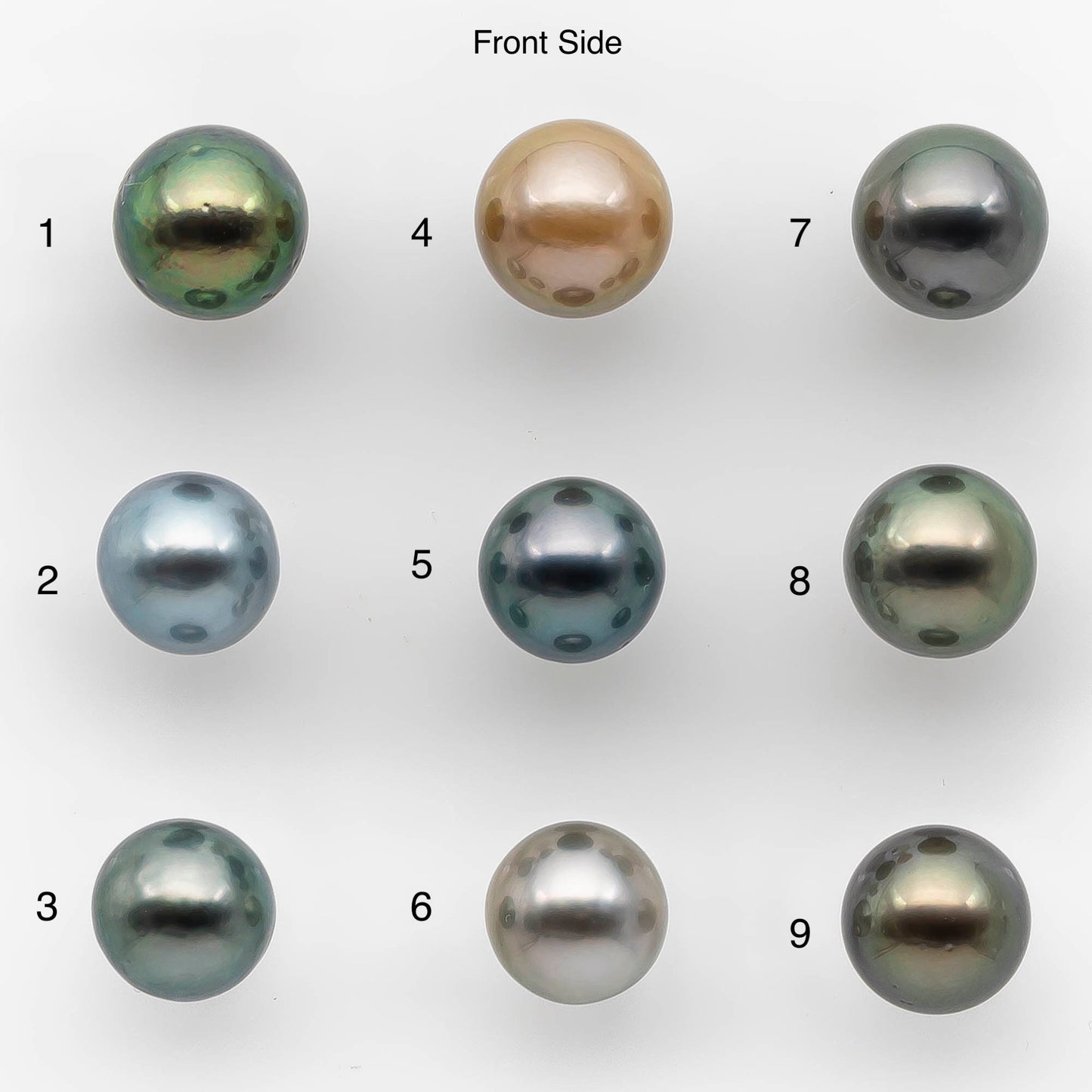 9-10mm Colorful Tahitian Pearl Single Piece Near Round in Natural Color and High Luster with Minor Blemishes, Loose Undrilled, SKU # 2123TH