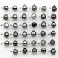 10-11mm Colorful Tahitian Pearl Single Piece Drop in Natural Color and High Luster with Minor Blemishes, Loose Undrilled, SKU # 2165TH