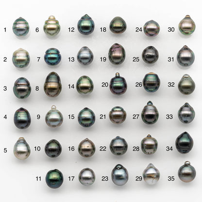 10-11mm Colorful Tahitian Pearl Single Piece Drop in Natural Color and High Luster with Minor Blemishes, Loose Undrilled, SKU # 2172TH