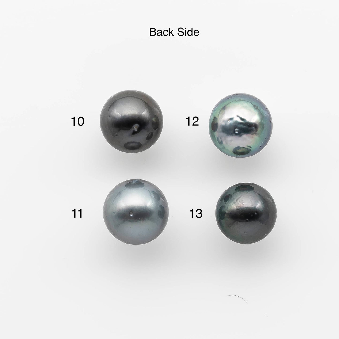 11-12mm Round Tahitian Pearl Single Piece in Natural Color and High Luster with Minor Blemishes, Loose Undrilled, SKU # 2147TH