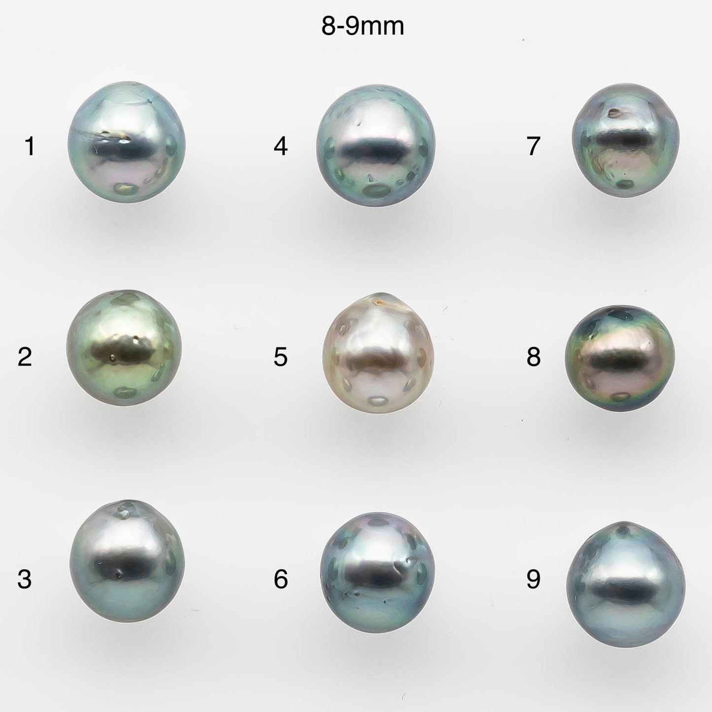 7-10mm High Quality Tahitian Pearl in Natural Color and Very Nice Luster, Single Piece Loose Undrilled, SKU # 2152TH