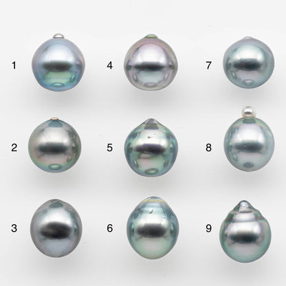 10-11mm High Quality Tahitian Pearl Drop in Natural Color and Very Nice Luster, Single Piece Loose Undrilled, SKU # 2153TH