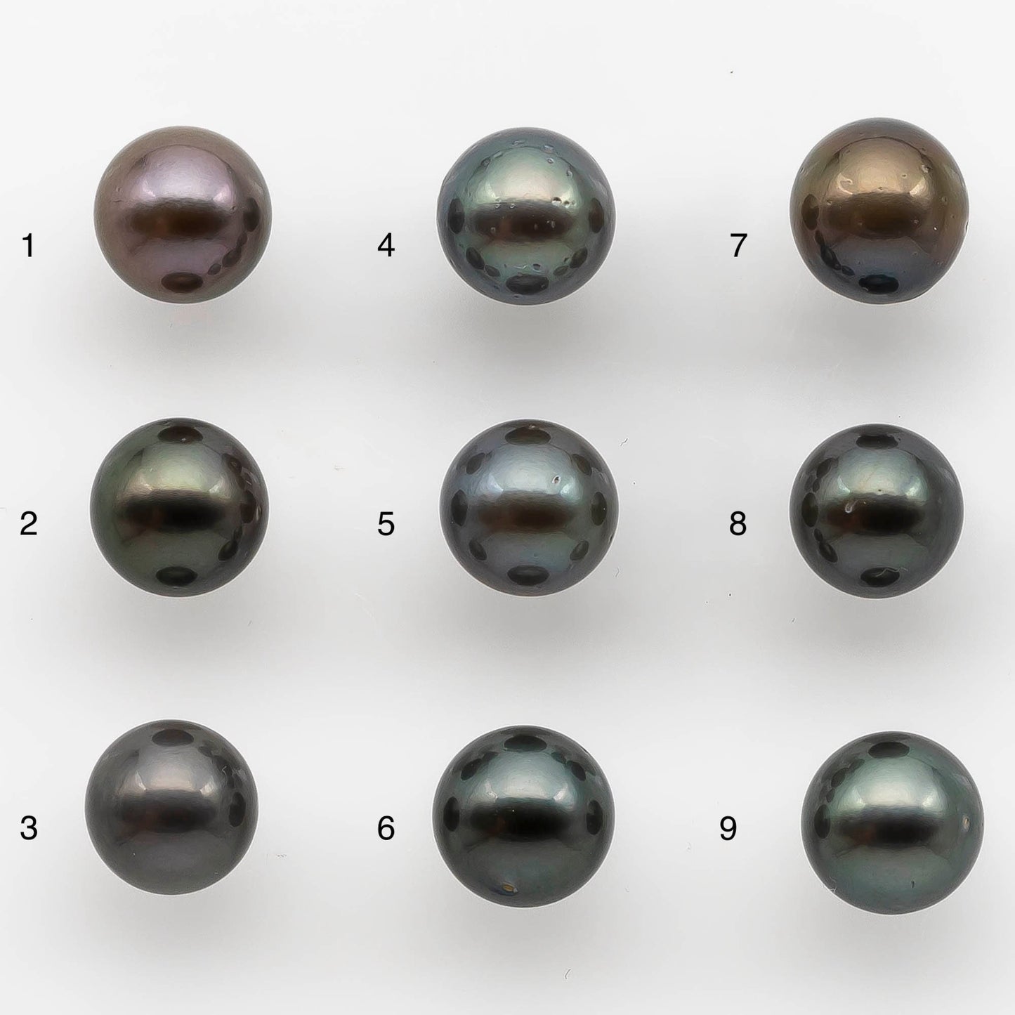 9-10mm Tahitian Pearl Round in Natural Color, Single Piece Loose Undrilled, SKU # 2157TH