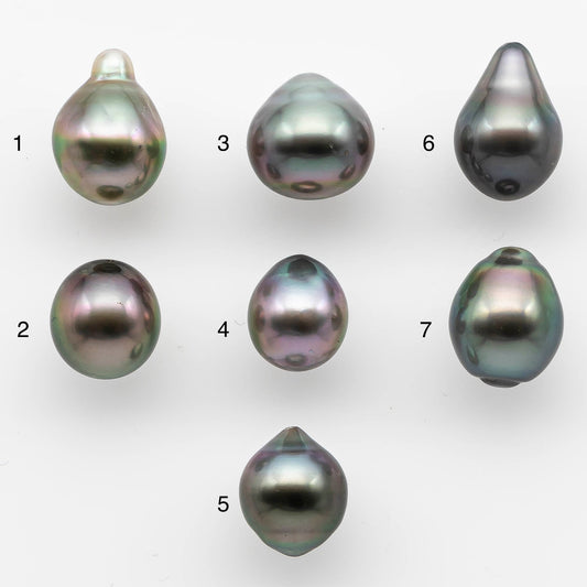 10-13mm High Quality Tahitian Pearl in Natural Color and Very Nice Luster, Single Piece Loose Half Drilled for Making Jewelry SKU # 2158TH