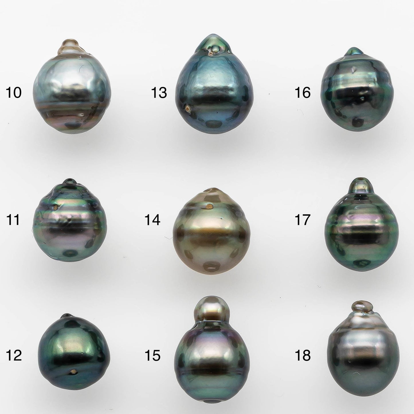 10-11mm Tahitian Pearl Drop with High Luster and Natural Color with Minor Blemishes, Loose Single Piece Undrilled, SKU # 2160TH