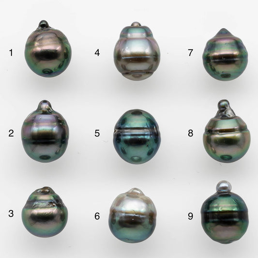 10-11mm Tahitian Pearl Drop with High Luster and Natural Color with Minor Blemishes, Loose Single Piece Undrilled, SKU # 2160TH