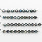 8-9mm Tahitian Pearl in Short Strand with All Natural Color with High Luster for Jewelry Making, SKU# 2179TH