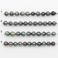 8-9mm Tahitian Pearl in Short Strand with All Natural Color with High Luster for Jewelry Making, SKU# 2179TH