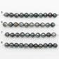 9-10mm Tahitian Pearl in Short Strand with All Natural Color with High Luster for Jewelry Making, SKU# 2186TH