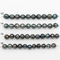 9-10mm Tahitian Pearl in Short Strand with All Natural Color with High Luster for Jewelry Making, SKU# 2186TH