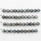 9-10mm Tahitian Pearl in Short Strand with All Natural Color with High Luster for Jewelry Making, SKU# 2186TH