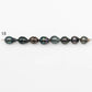 9-10mm Tahitian Pearl in Short Strand with All Natural Color with High Luster for Jewelry Making, SKU#2187TH