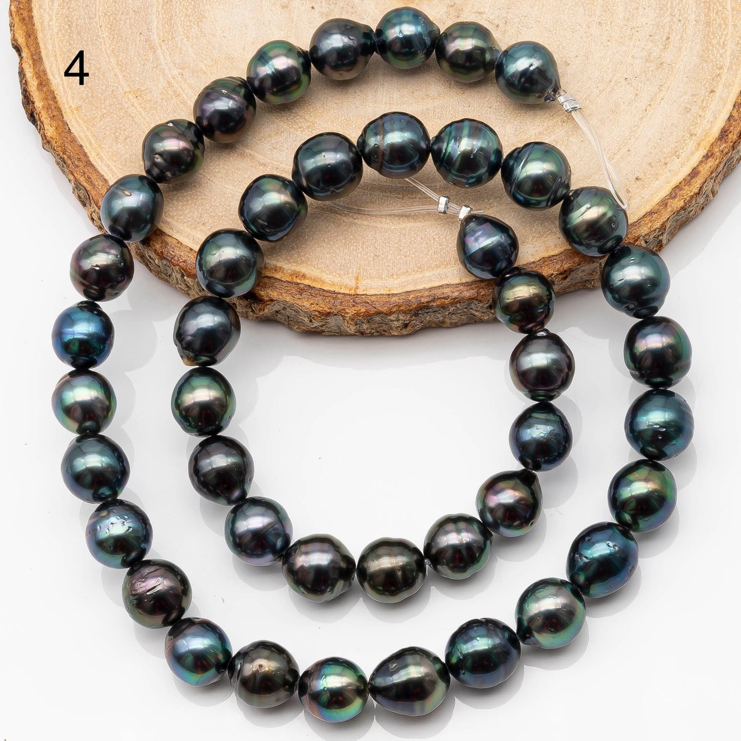 8-9mm Tahitian Pearl in Full Strand with All Natural Color with High Luster for Jewelry Making, SKU# 2194TH