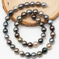 8-9mm Multicolor Drop Tahitian Pearl Bead with High Luster, In Full Strand with Blemishes for Jewelry Making, SKU # 2196TH