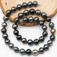 9-10mm Multicolor Drop Tahitian Pearl Bead with High Luster, In Full Strand with Blemishes for Jewelry Making, SKU # 2199TH