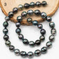 9-10mm Multicolor Drop Tahitian Pearl Bead with High Luster, In Full Strand with Blemishes for Jewelry Making, SKU # 2199TH