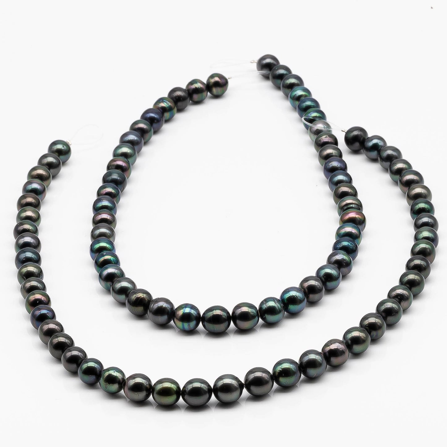 9-10mm Tahitian Pearl in Full Strand with All Natural Color with High Luster for Jewelry Making, SKU# 2203TH