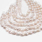 14-16mm Baroque Pearl in White-Color Freshwater Pearl Beads with Nice Luster, Full Strand, SKU# 2210BA