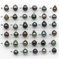 10-11mm Colorful Tahitian Pearl Single Piece Drop in Natural Color and High Luster with Minor Blemishes, Loose Undrilled, SKU # 2164TH