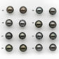 9-10mm Matching Pair Round Tahitian Pearl Loose Undrilled with Minor Blemish, For Making Earring, SKU # 2217TH