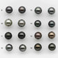 9-10mm Matching Pair Round Tahitian Pearl Loose Undrilled with Minor Blemish and High Luster, For Making Earring, SKU # 2218TH