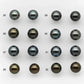 9-10mm Matching Pair Round Tahitian Pearl Loose Undrilled with Minor Blemish and High Luster, For Making Earring, SKU # 2218TH