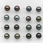 9-10mm Matching Pair Round Tahitian Pearl Loose Undrilled with Minor Blemish and High Luster, For Making Earring, SKU # 2218TH