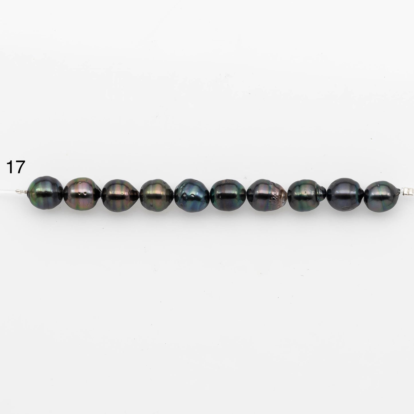 8-9mm Tahitian Pearl in Short Strand with All Natural Color with High Luster for Jewelry Making, SKU# 2179TH