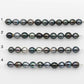 8-9mm Tahitian Pearl in Short Strand with All Natural Color with High Luster for Jewelry Making, SKU# 2177TH