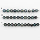 8-9mm Tahitian Pearl in Short Strand with All Natural Color with High Luster for Jewelry Making, SKU# 2182TH