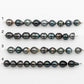 9-10mm Tahitian Pearl in Short Strand with All Natural Color with High Luster for Jewelry Making, SKU# 2183TH